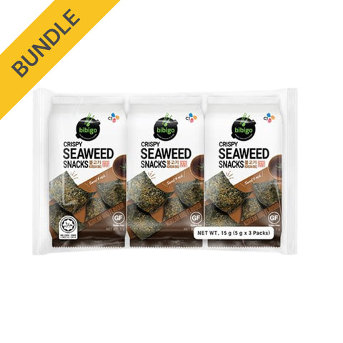 Bibigo Seetang Snack K-BBQ 3x5g Bundle