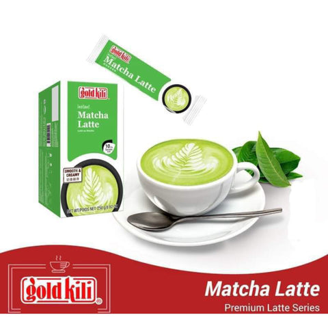 Gold Kili Instant Matcha Latte 10 x 25 g - Utoppa - Lebensmittel aus aller Welt