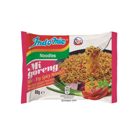 Indomie Instantnudeln Mi Goreng Pedas 80 g - Utoppa - Lebensmittel aus aller Welt