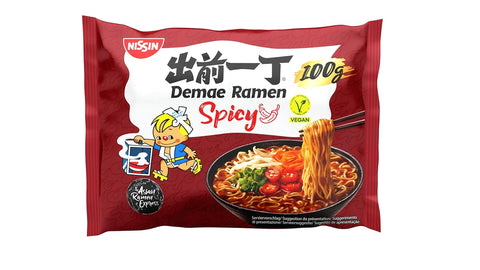 Nissin Demae Ramen Instant Nudeln spicy 100 g verpackung