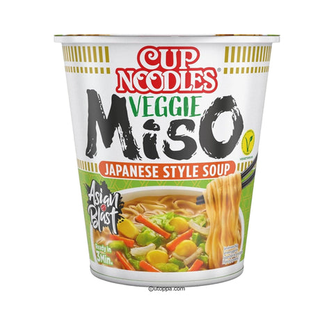 Nissin Instant Nudeln Cup Veggie Miso 67 g - Utoppa - Lebensmittel aus aller Welt