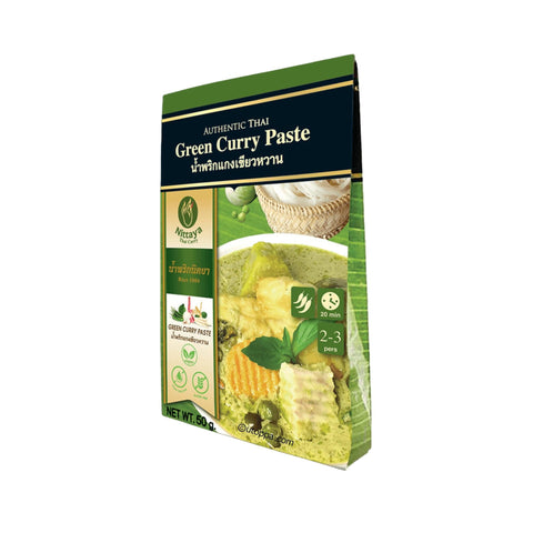 Nittaya Grüne Vegane Curry Paste 50 g - Utoppa - Lebensmittel aus aller Welt