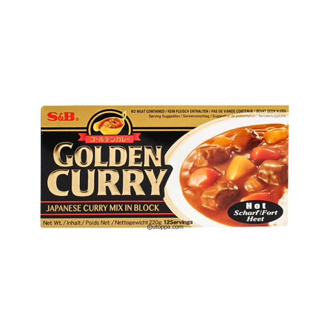 S&B Hot Golden Curry 220 g - Utoppa - Lebensmittel aus aller Welt