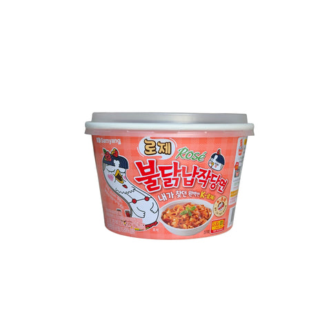Samyang Buldak Rose Topokki Reiskuchen Nudeln 169g