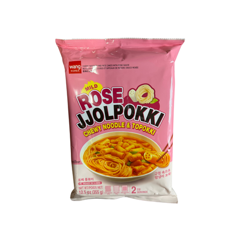 Wang Nudeln und Reiskuchen in Rosé Soße (Jolpokki) 355g