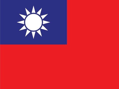 Flagge und Lebensmittel aus Taiwan