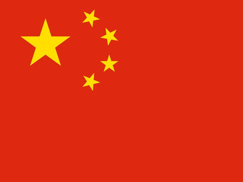 Flagge und Lebensmittel aus China